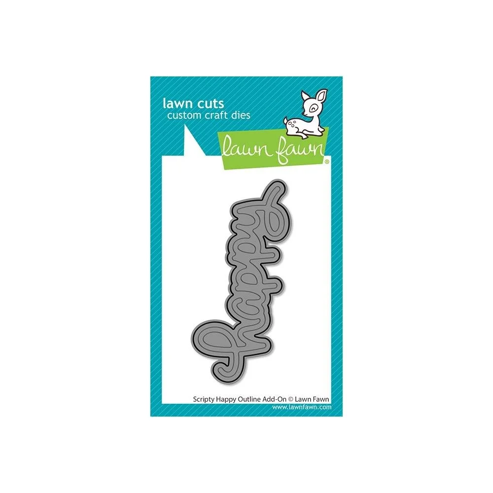 Lawn Fawn Lawn Cuts Scripty Happy Outline Add-On