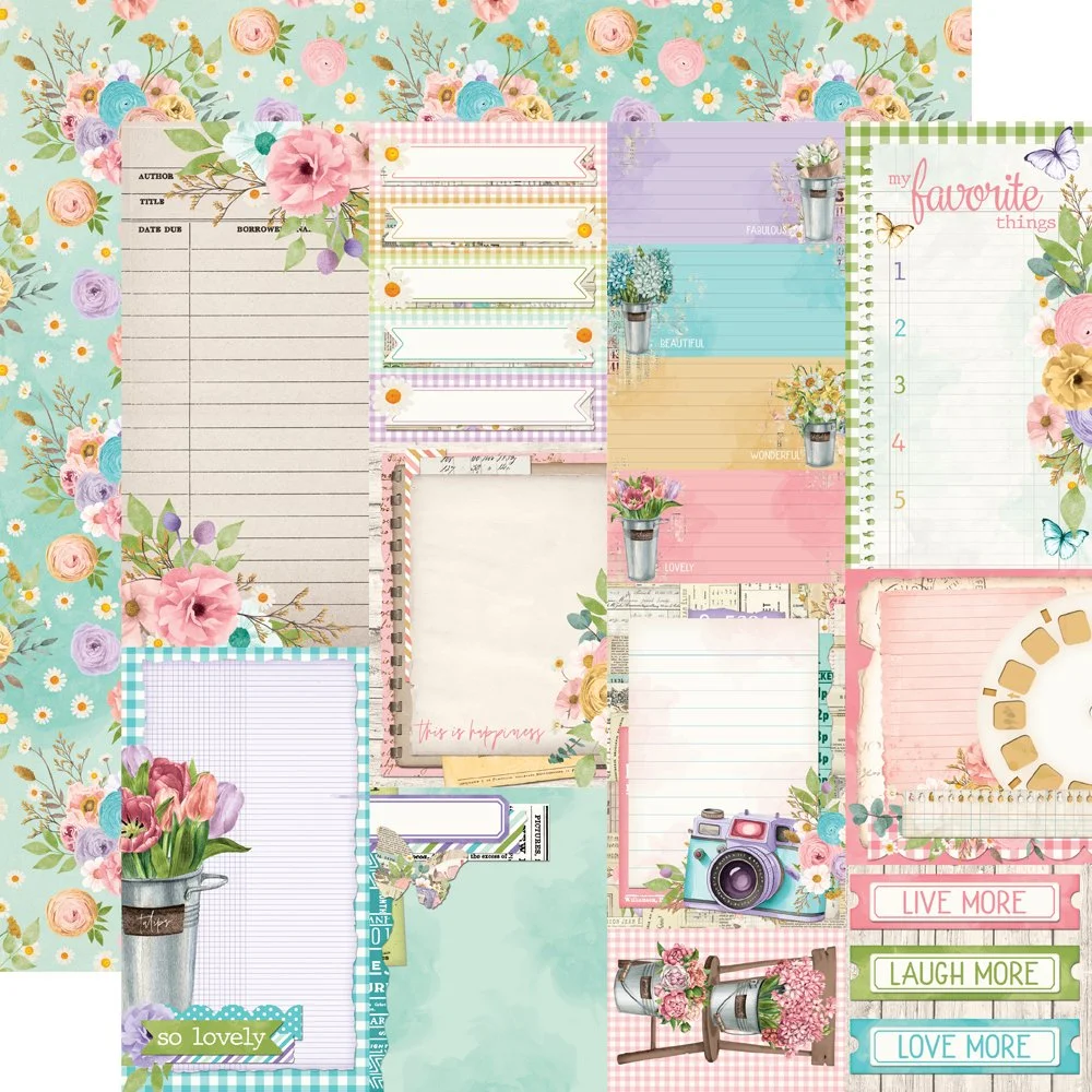 Simple Stories Simple Vintage Flower Shoppe 12" x 12" Paper Journal Elements