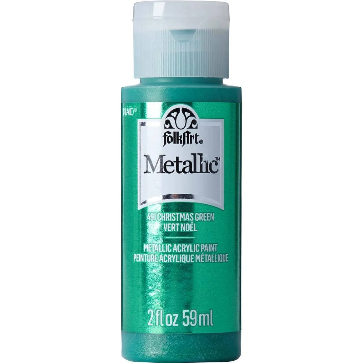 Folk Art Metallics Acrylic Paint Christmas Green