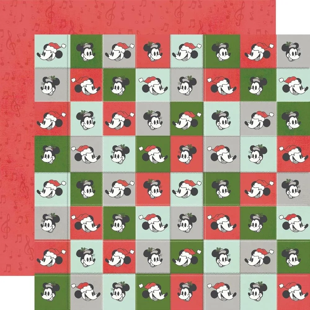 Simple Stories Say Cheese Classic Mouse Christmas 12" x 12" Paper Keep It Jolly