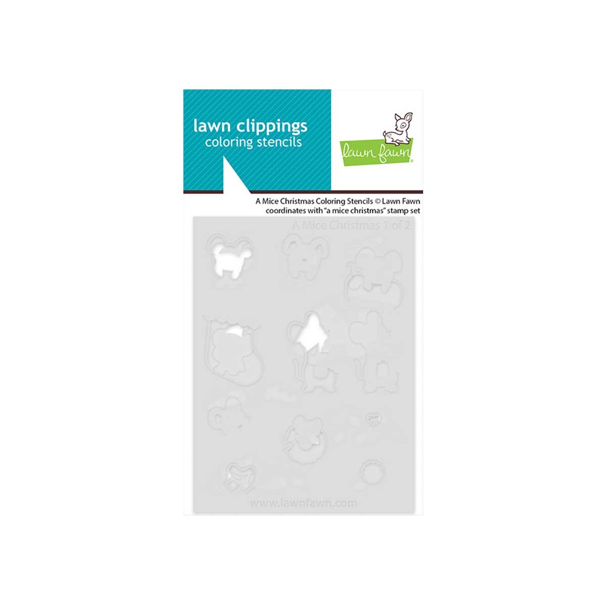 Lawn Fawn a mice christmas coloring stencils