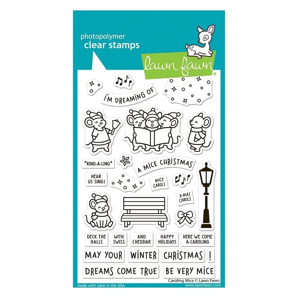Lawn Fawn Clear Stamps Caroling Mice
