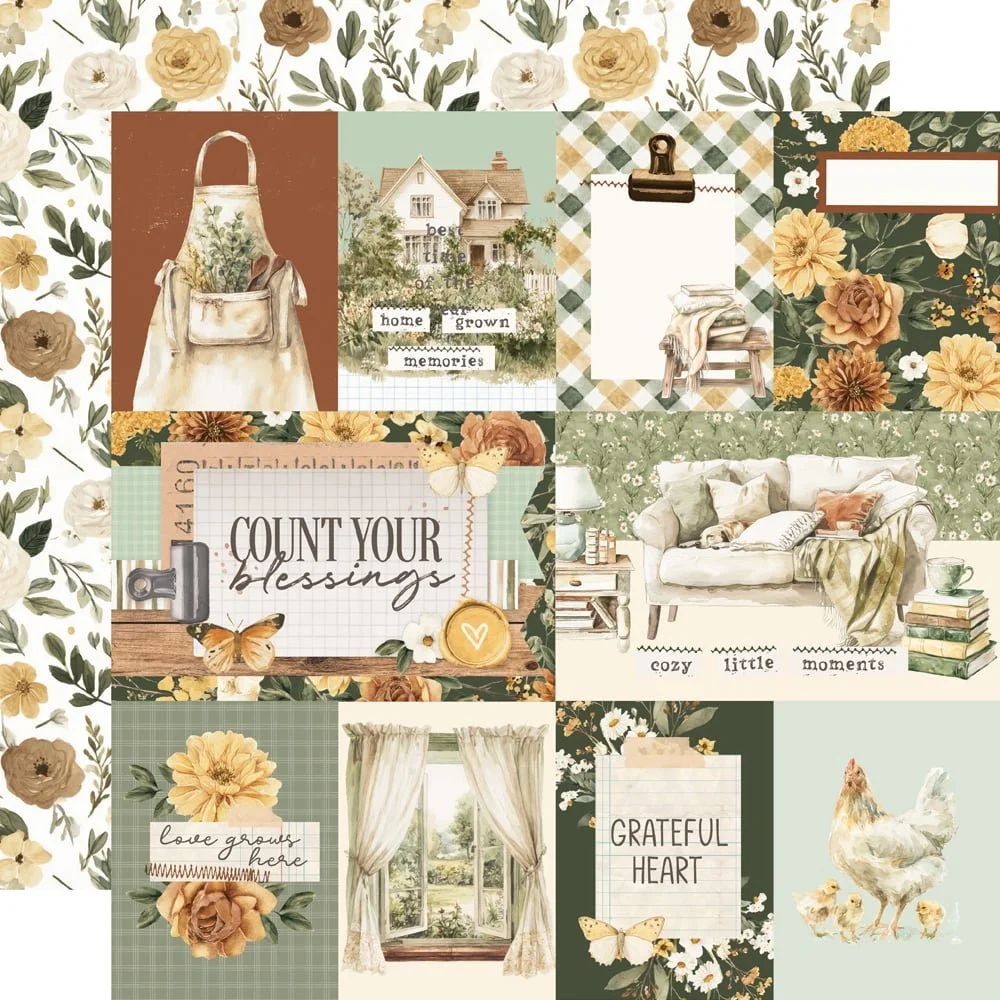 *Pre-Order* Simple Stories Cottage Charm 12" x 12" Paper 3x4/4x6 Elements