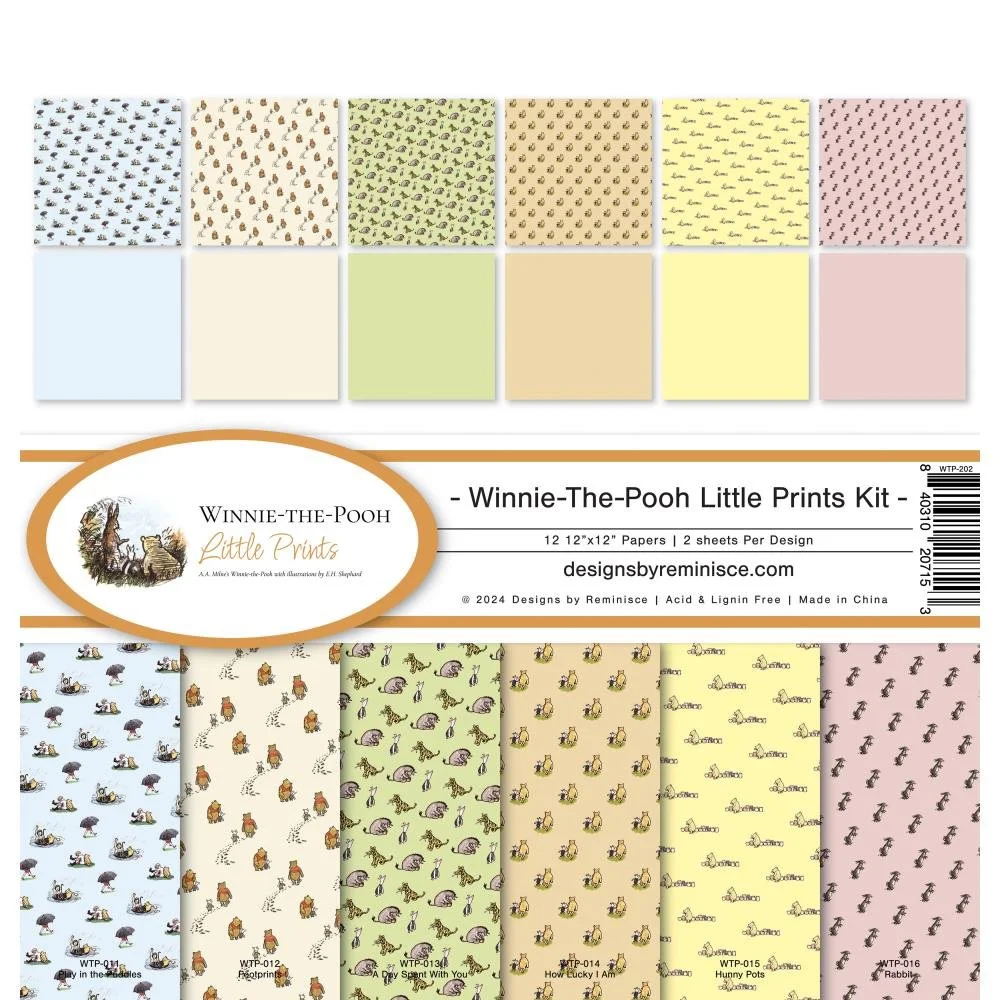 Reminisce 12" x 12" Collection Kit Winnie The Pooh Little Prints