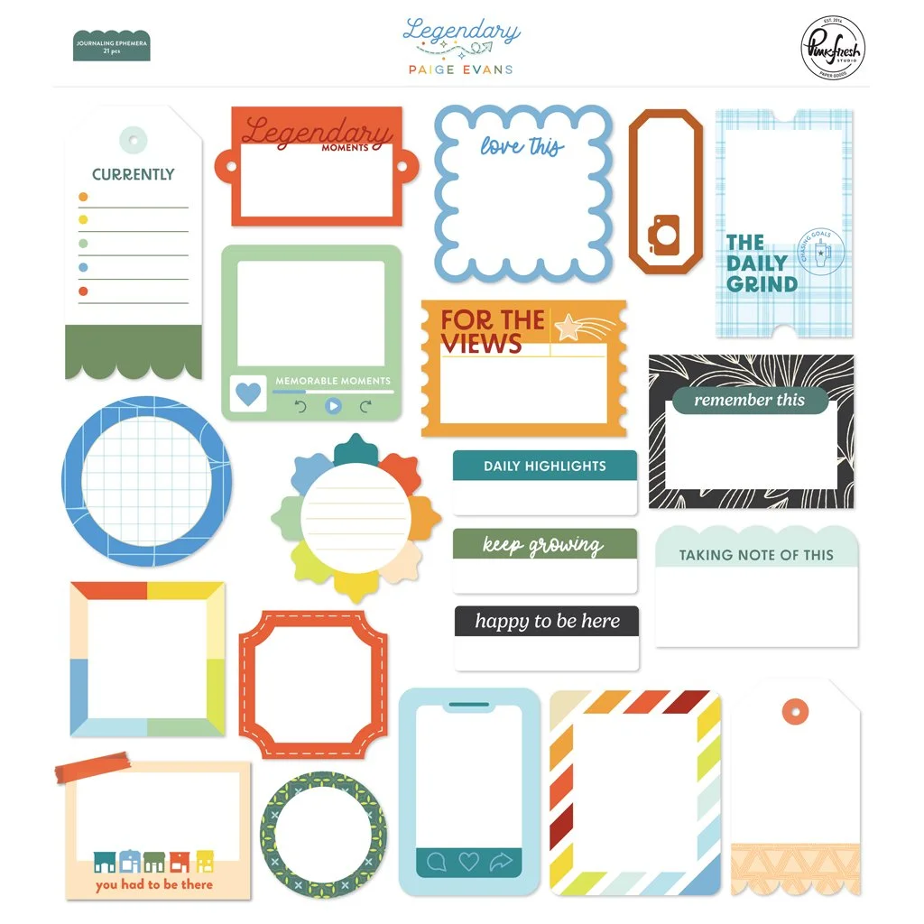 Pinkfresh Studio Paige Evans Legendary Journaling Ephemera