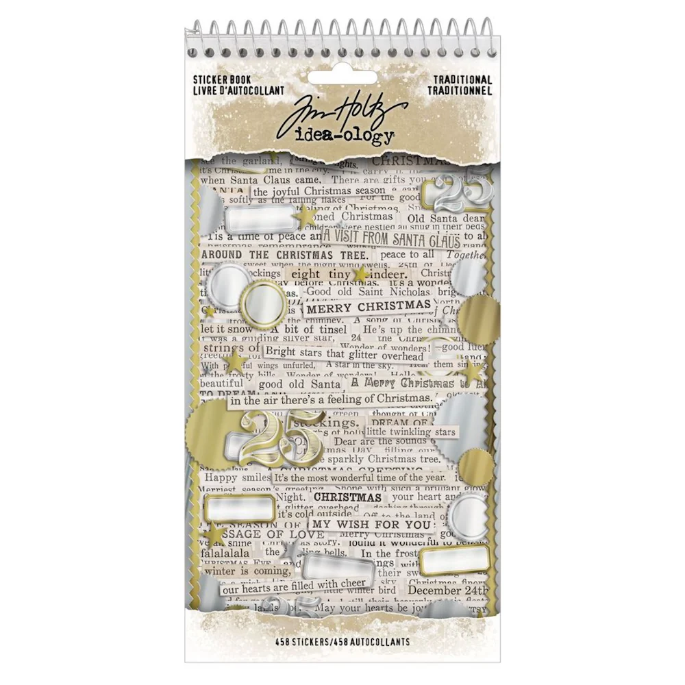 *Pre-Order* Tim Holtz Idea-Ology Christmas Sticker Book Traditional