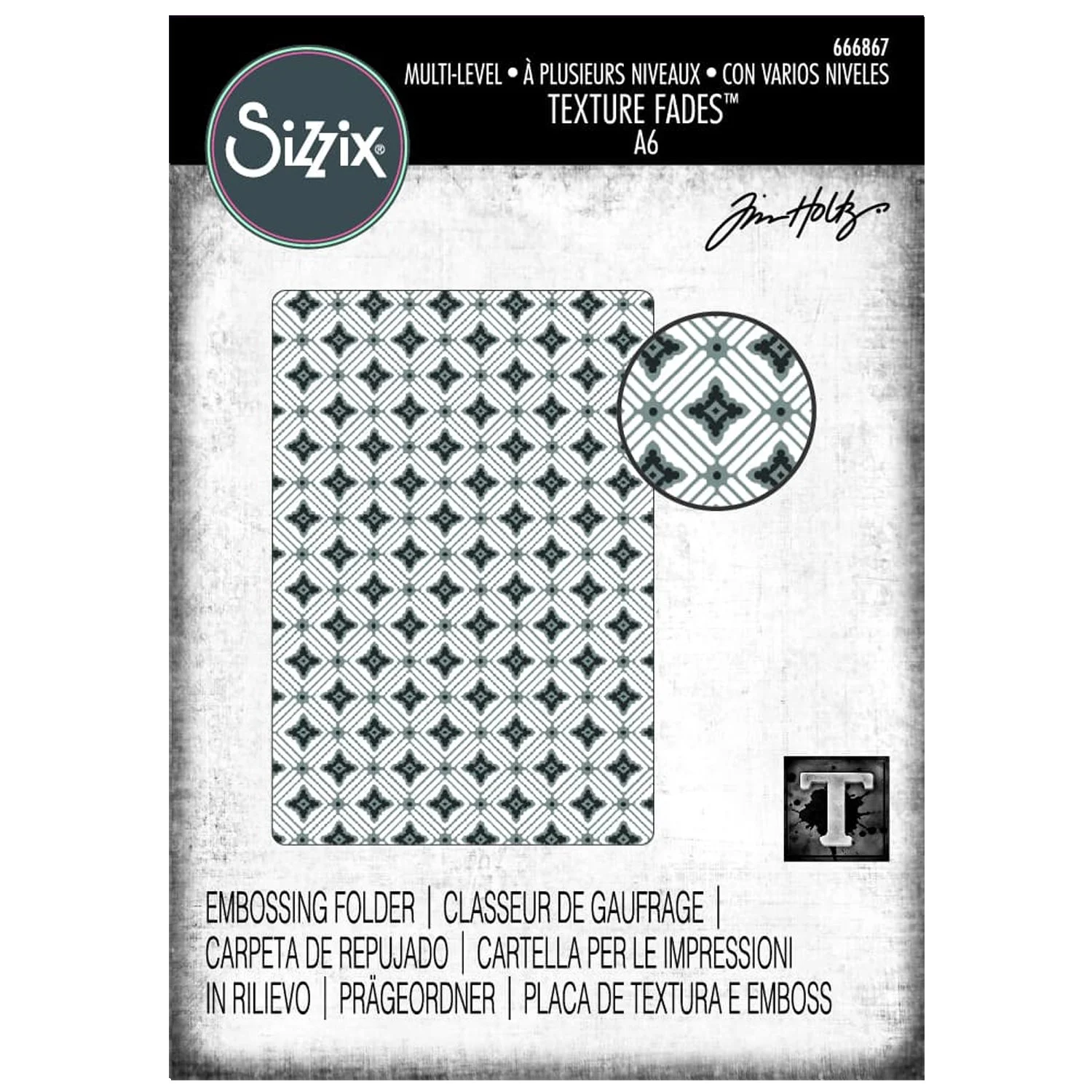 Tim Holtz Sizzix Vault Diamonds Embossing Folder