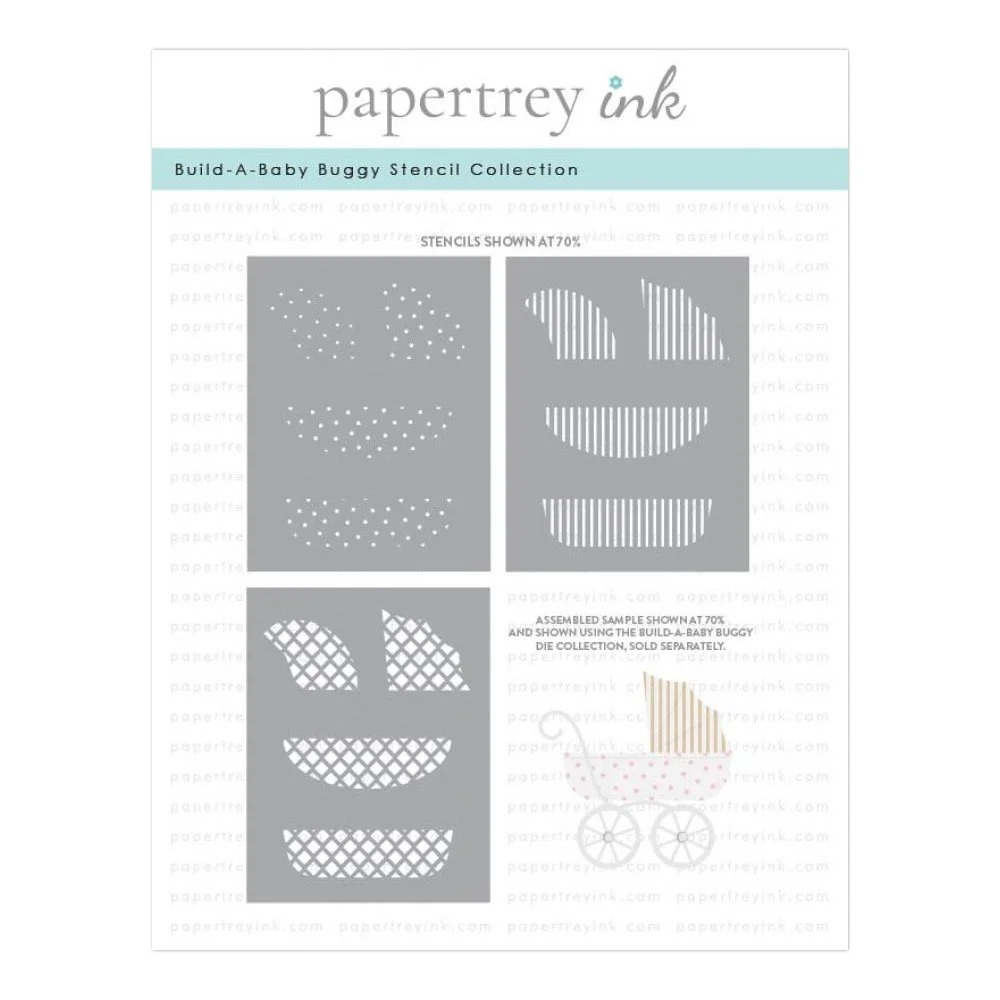 Papertrey Ink Build-A-Baby Buggy Stencil Collection (set of 3)