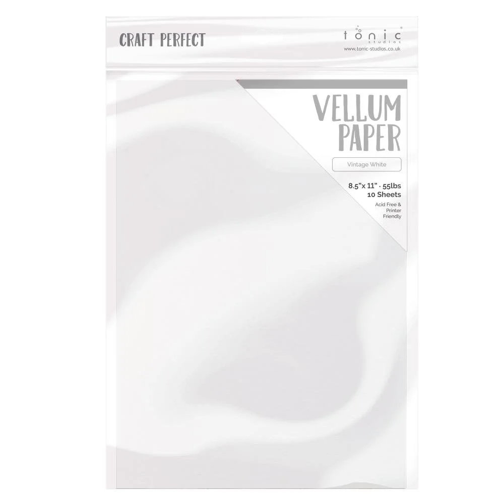 Craft Perfect Vellum Paper 8.5"X11" 10/Pkg Vintage White