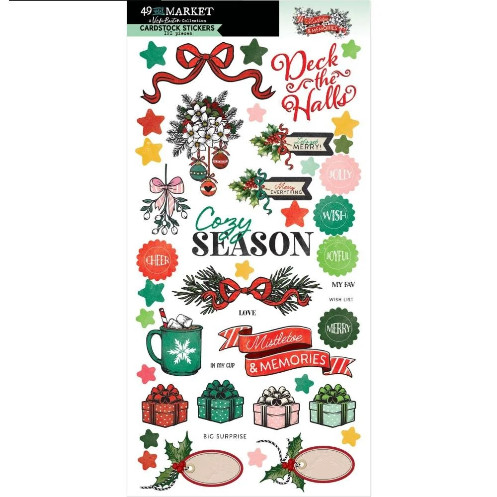49 & Market Mistletoe & Memories Cardstock Stickers