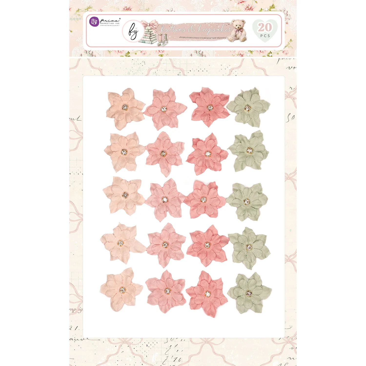 Prima Buttons & Keepsakes by Frank Garcia® Flowers Delicate Trimmings