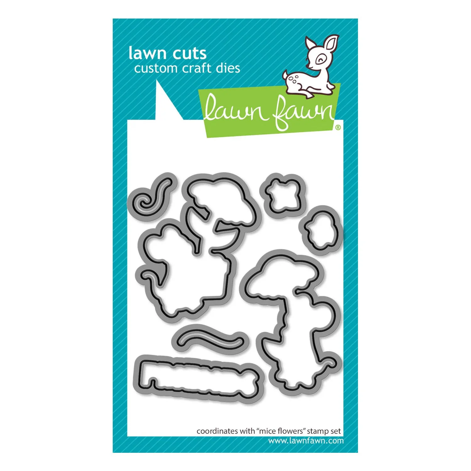 Lawn Fawn Mice Flowers Lawn Cuts