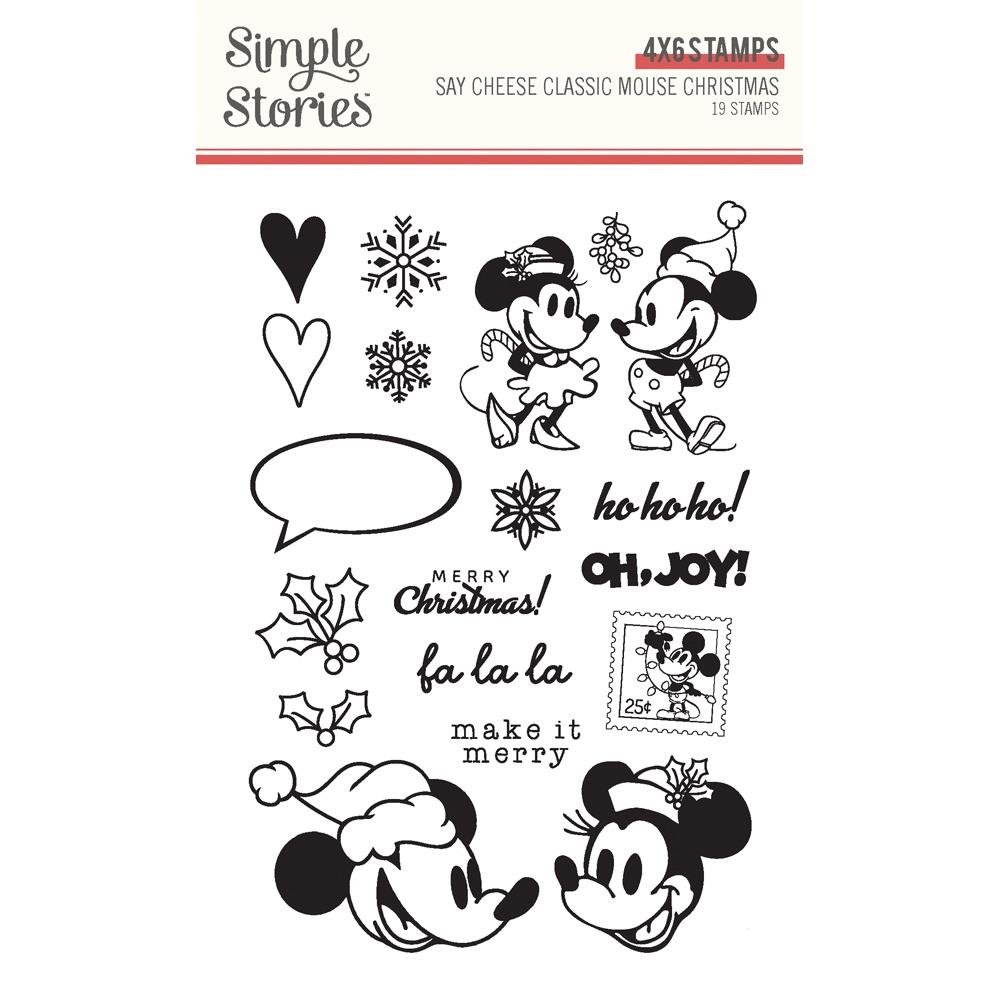 Simple Stories Say Cheese Classic Mouse Christmas Clear Stamps