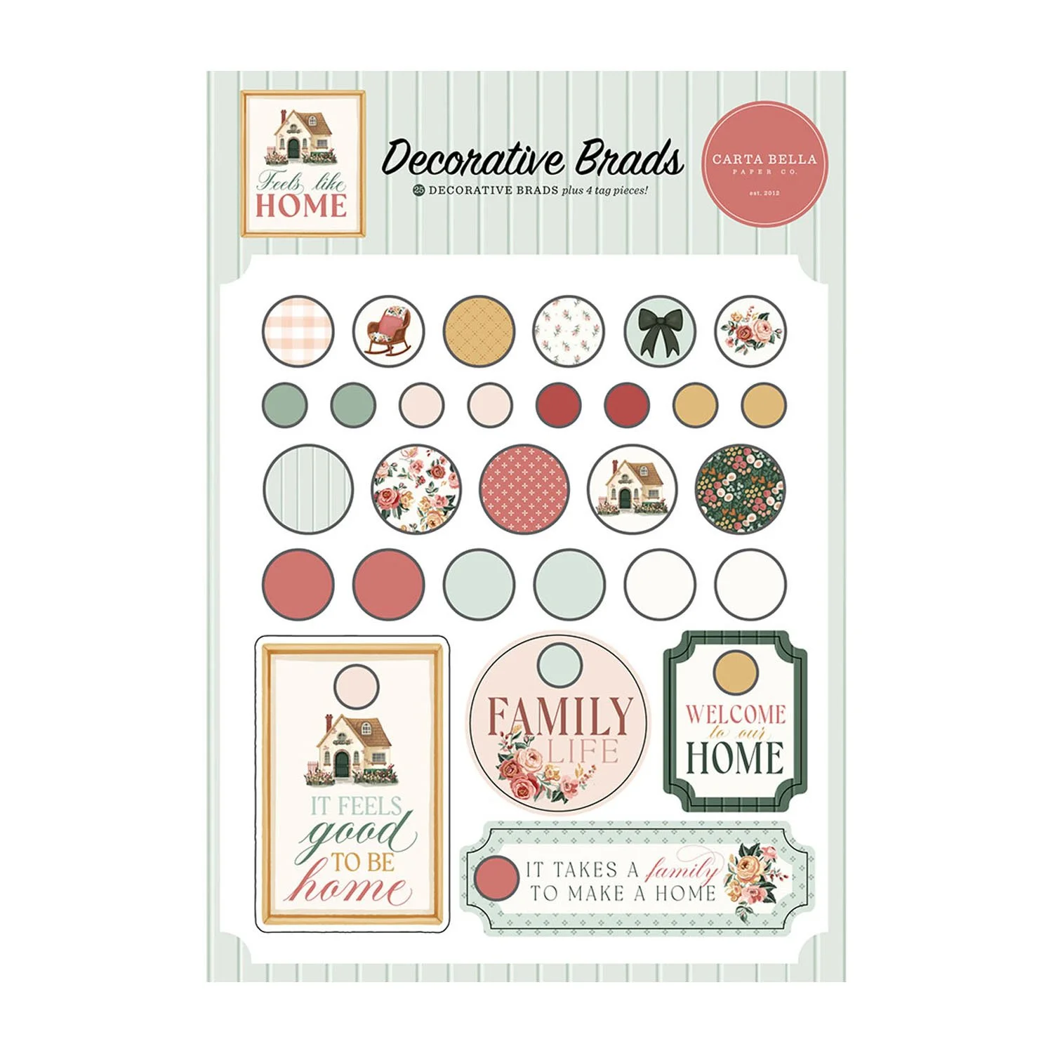 *Pre-Order* Carta Bella Feels Like Home Decorative Brads