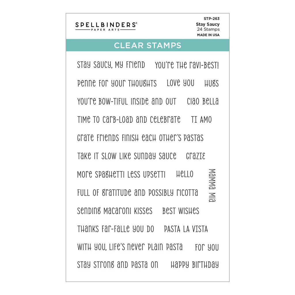 Spellbinders Stay Saucy Clear Stamp Set