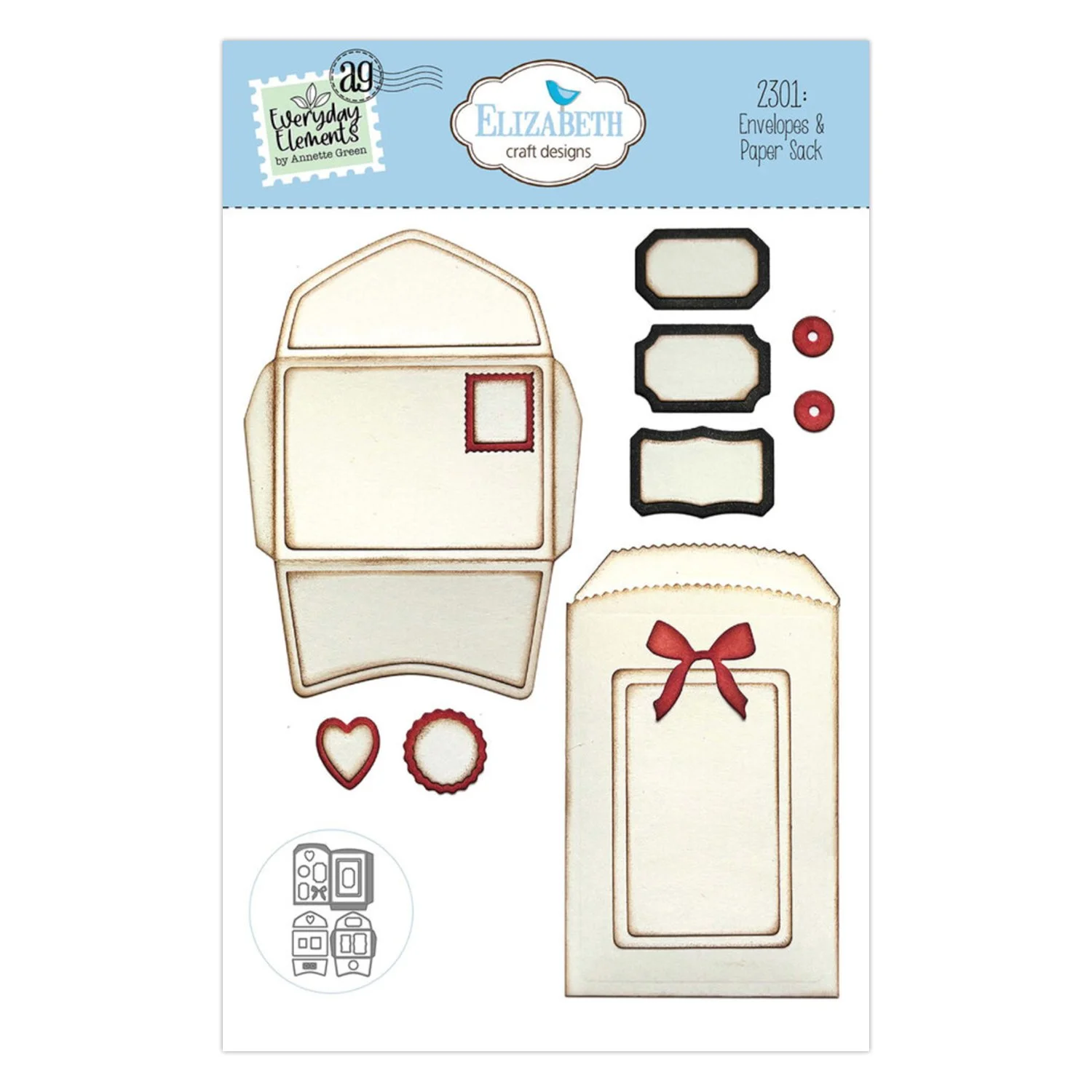 Elizabeth Crafts Designs Metal Dies Envelopes and Paper Sack