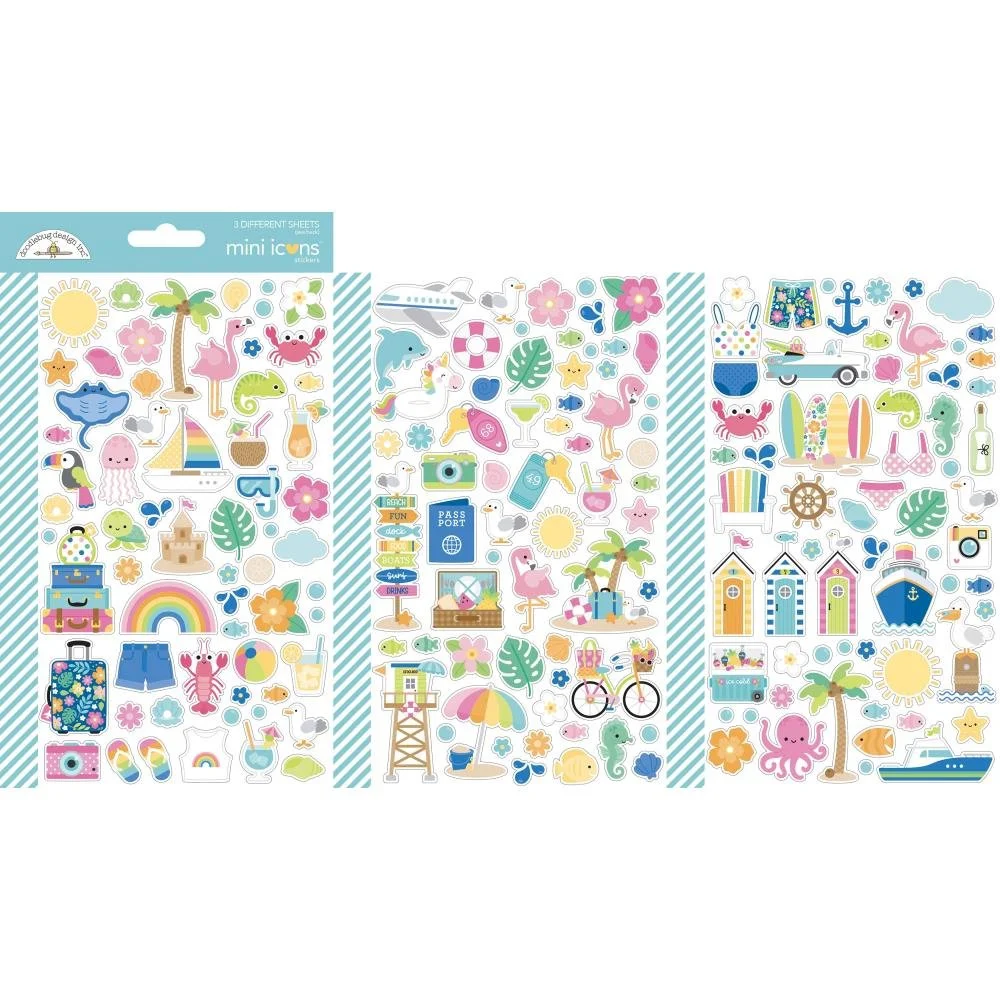 Doodlebug Summer Fun Mini Icons Stickers