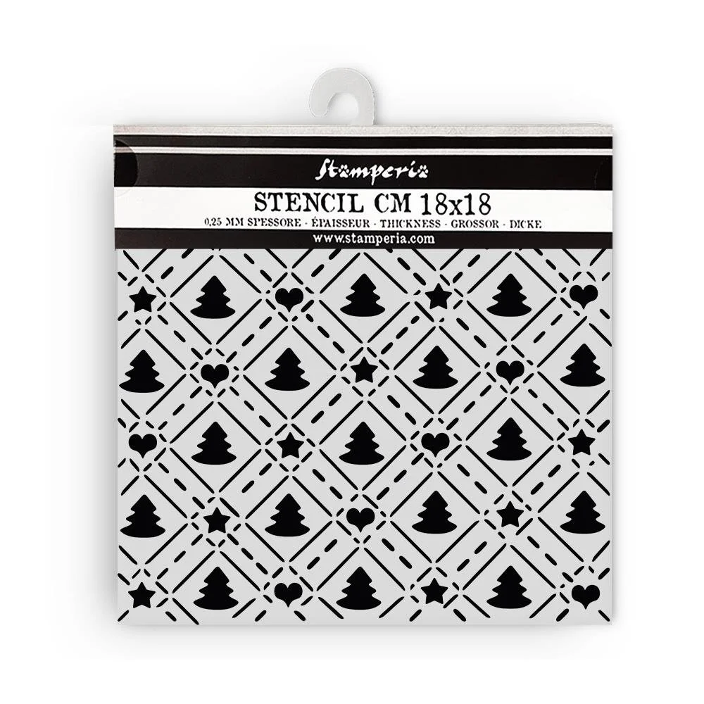Stamperia Candy Christmas Stencil Tree Pattern