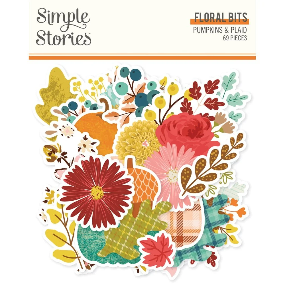 *Pre-Order* Simple Stories Pumpkins & Plaid Floral Bits & Pieces