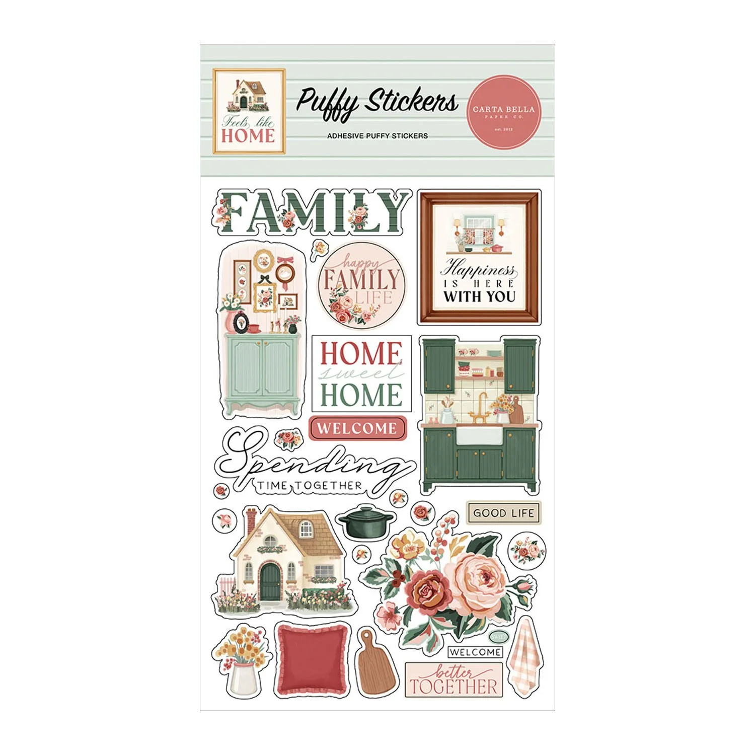 *Pre-Order* Carta Bella Feels Like Home Puffy Stickers