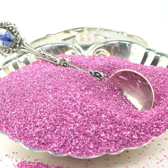 German Glass Glitter Old Rose