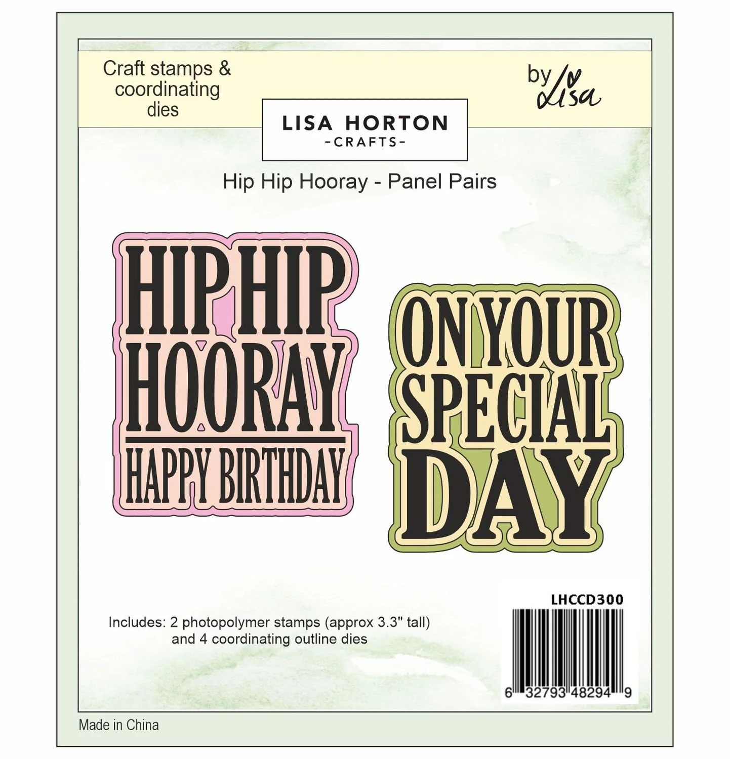 Lisa Horton Crafts Panel Pairs Stamps and Dies Hip Hip Hooray