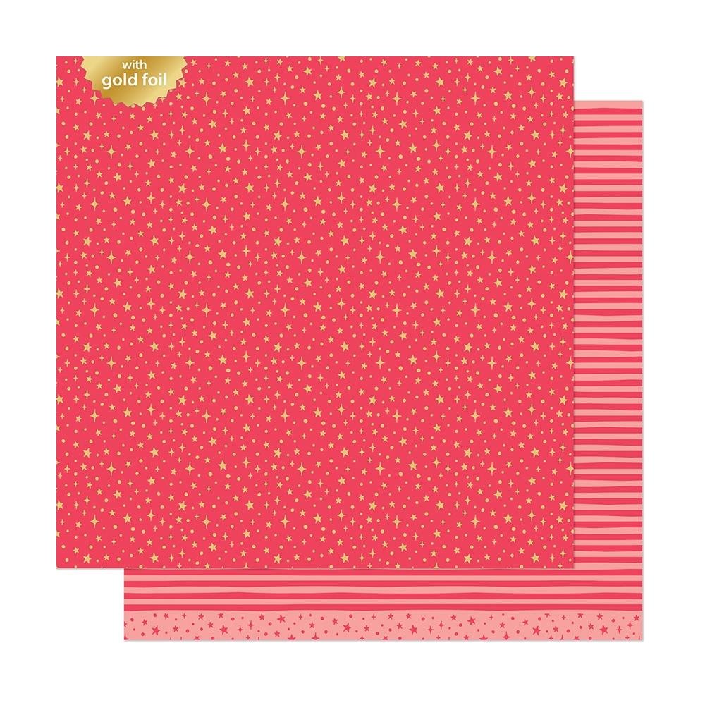 Lawn Fawn All the Sparkles 12" x 12" Paper Ruby