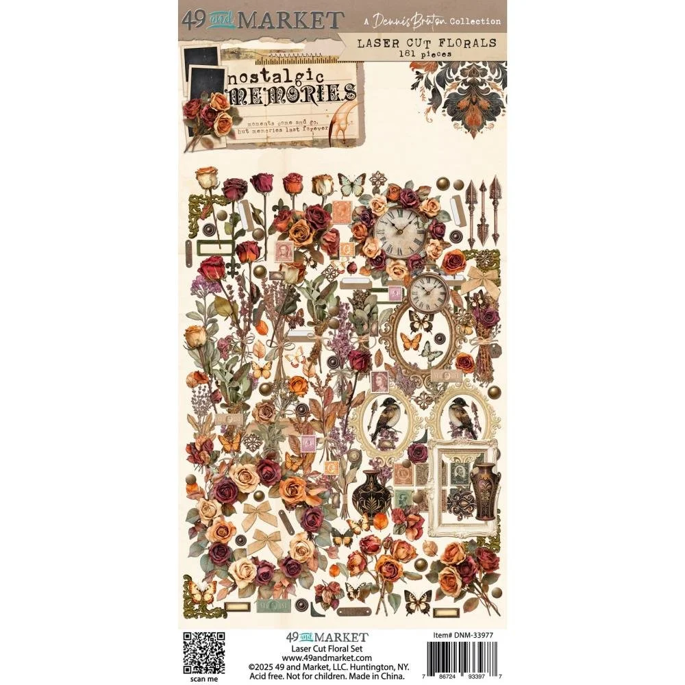 *Pre-Order* 49 & Market Nostalgic Memories Laser Cut Outs Floral