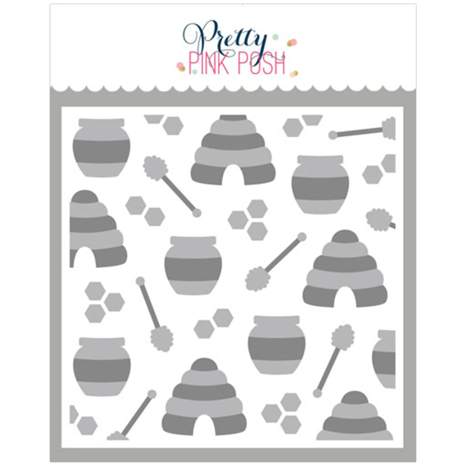 Pretty Pink Posh Layered Bee Additions Stencils