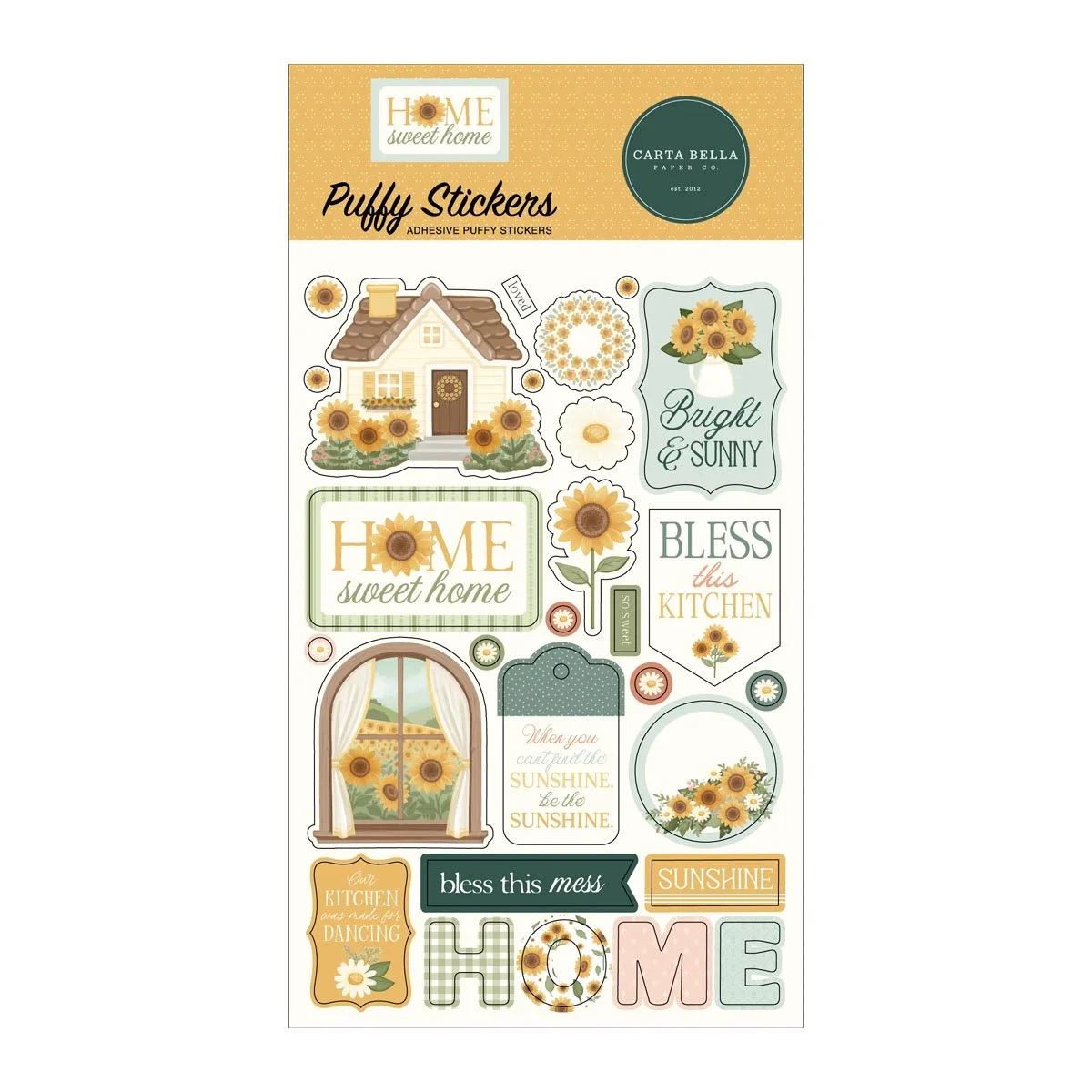 Carta Bella Home Sweet Home Puffy Stickers