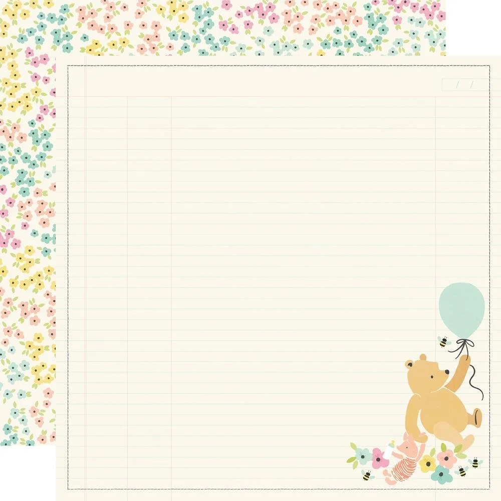 Simple Stories Pooh Baby 12" x 12" Paper Little One