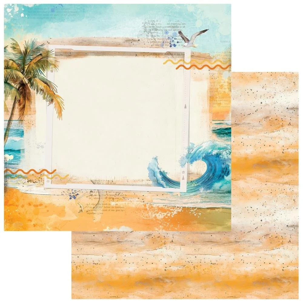 49 & Market Beach Vibes 12" x 12" Paper Shoreline