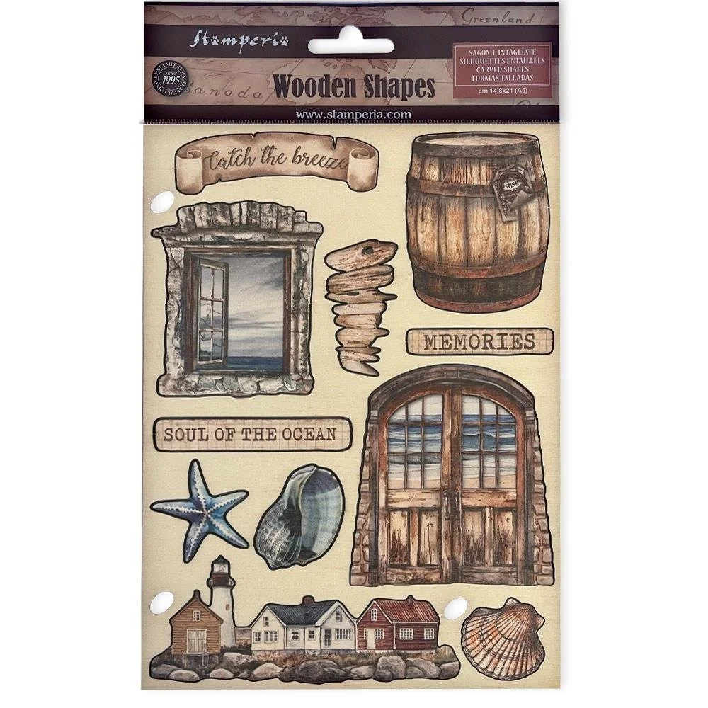 Stamperia Silent Seas Wood Shapes Soul Of The Ocean