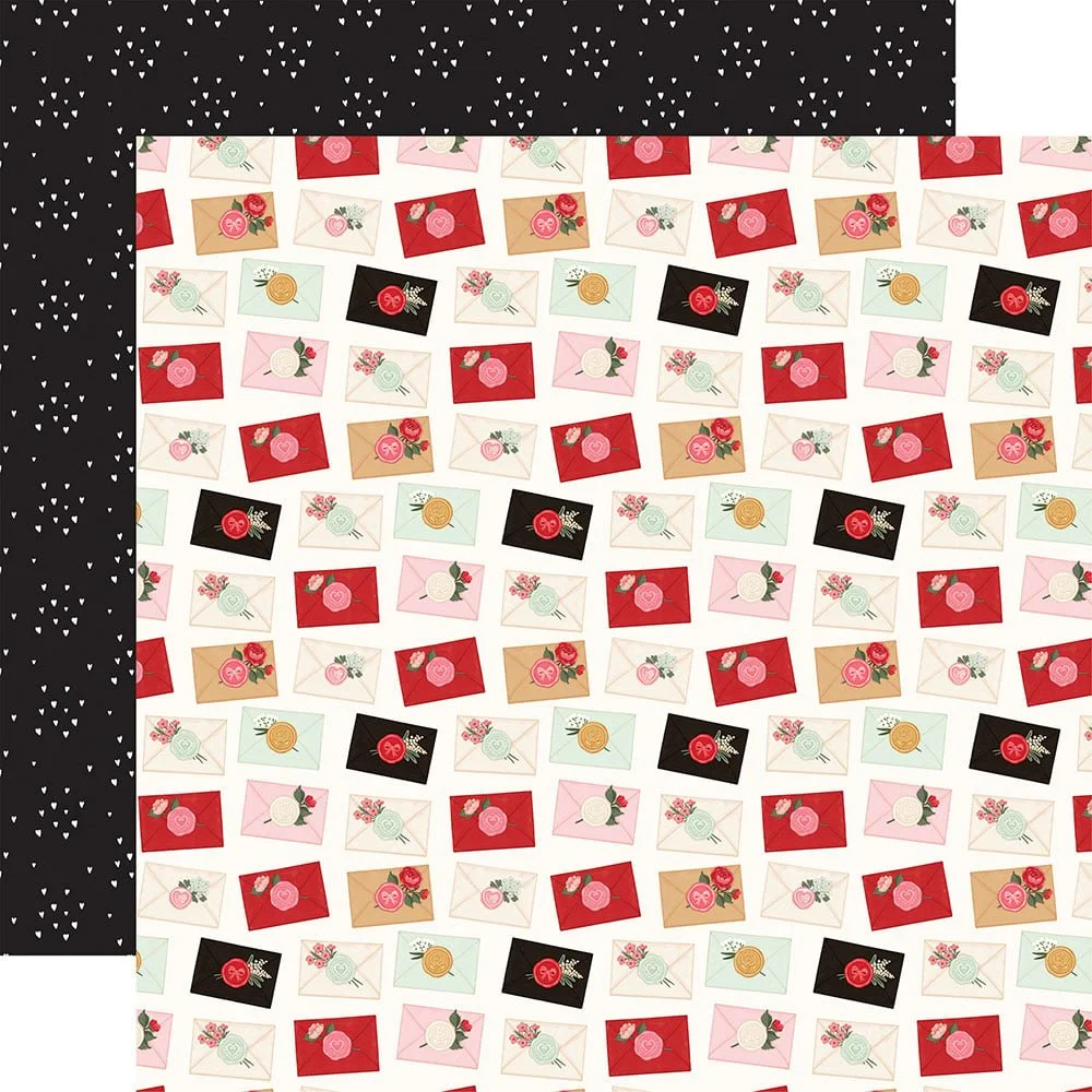 Carta Bella Be Mine 12" x 12" Paper Sealed With Love Letters