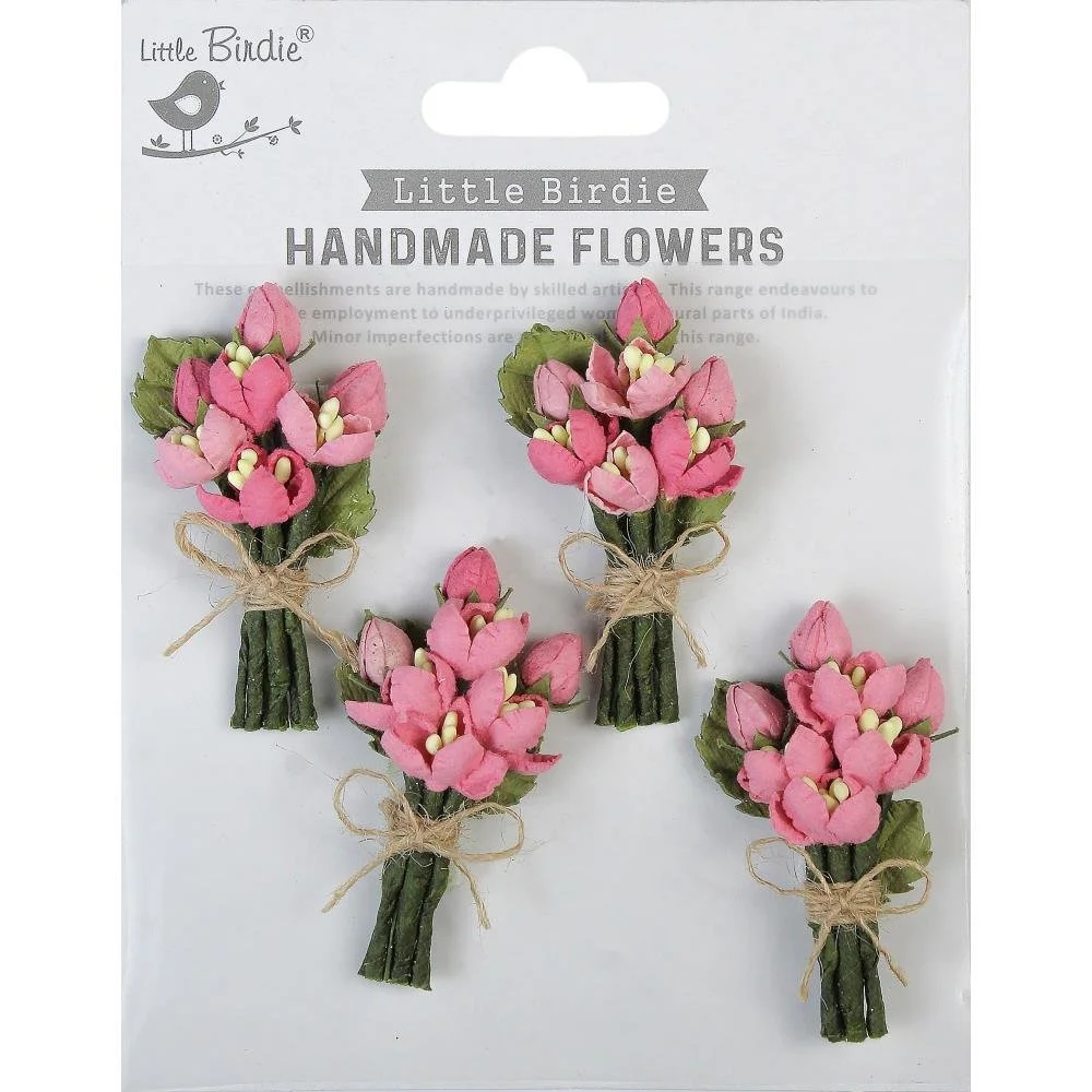 Handmade Jubilee Paper Flowers Rosy Note