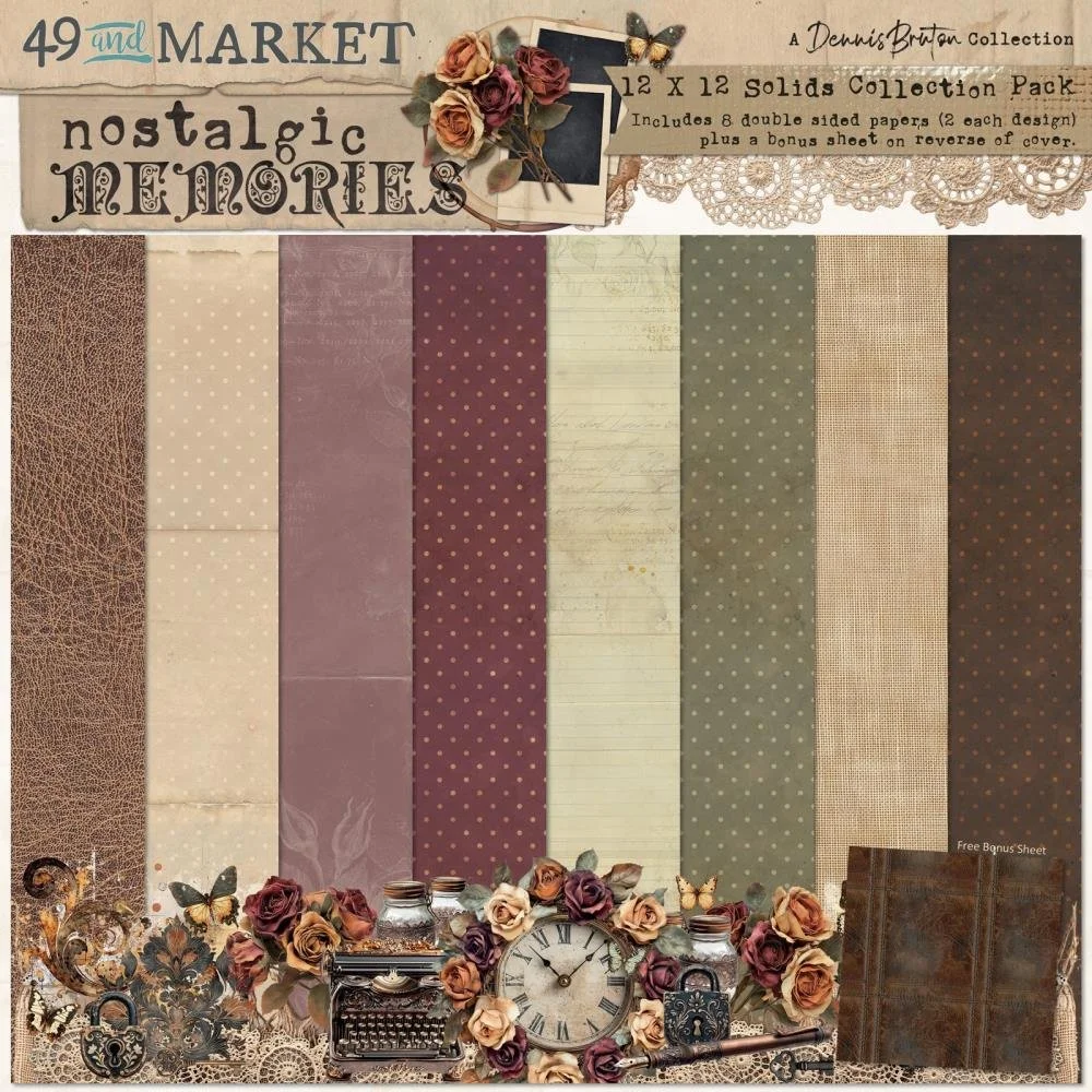 *Pre-Order* 49 & Market Nostalgic Memories 12" x 12" Solids Collection Pack
