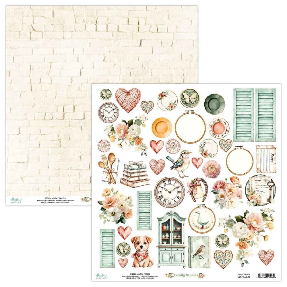 *Pre-Order* Mintay Family Stories 12" x 12" Paper Sheet Elements