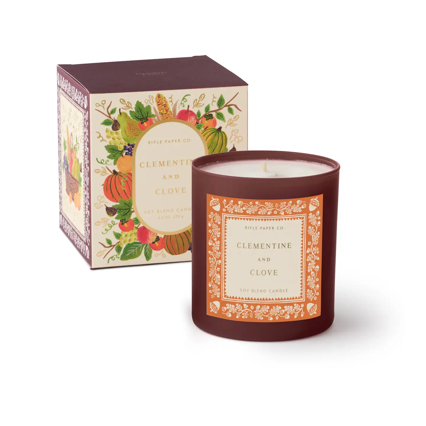 Rifle Paper Co. Clementine & Clove 9 oz Glass Candle