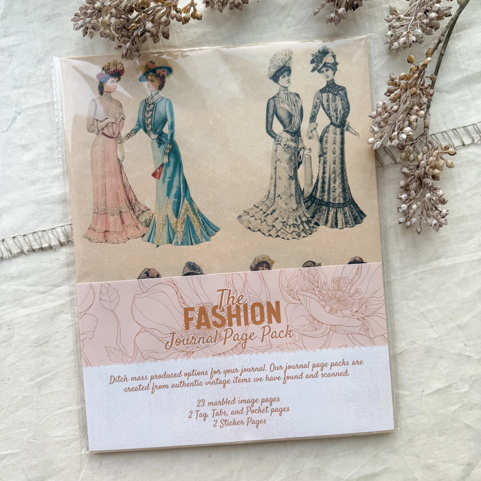 Junk Journal Page Pack- Fashion