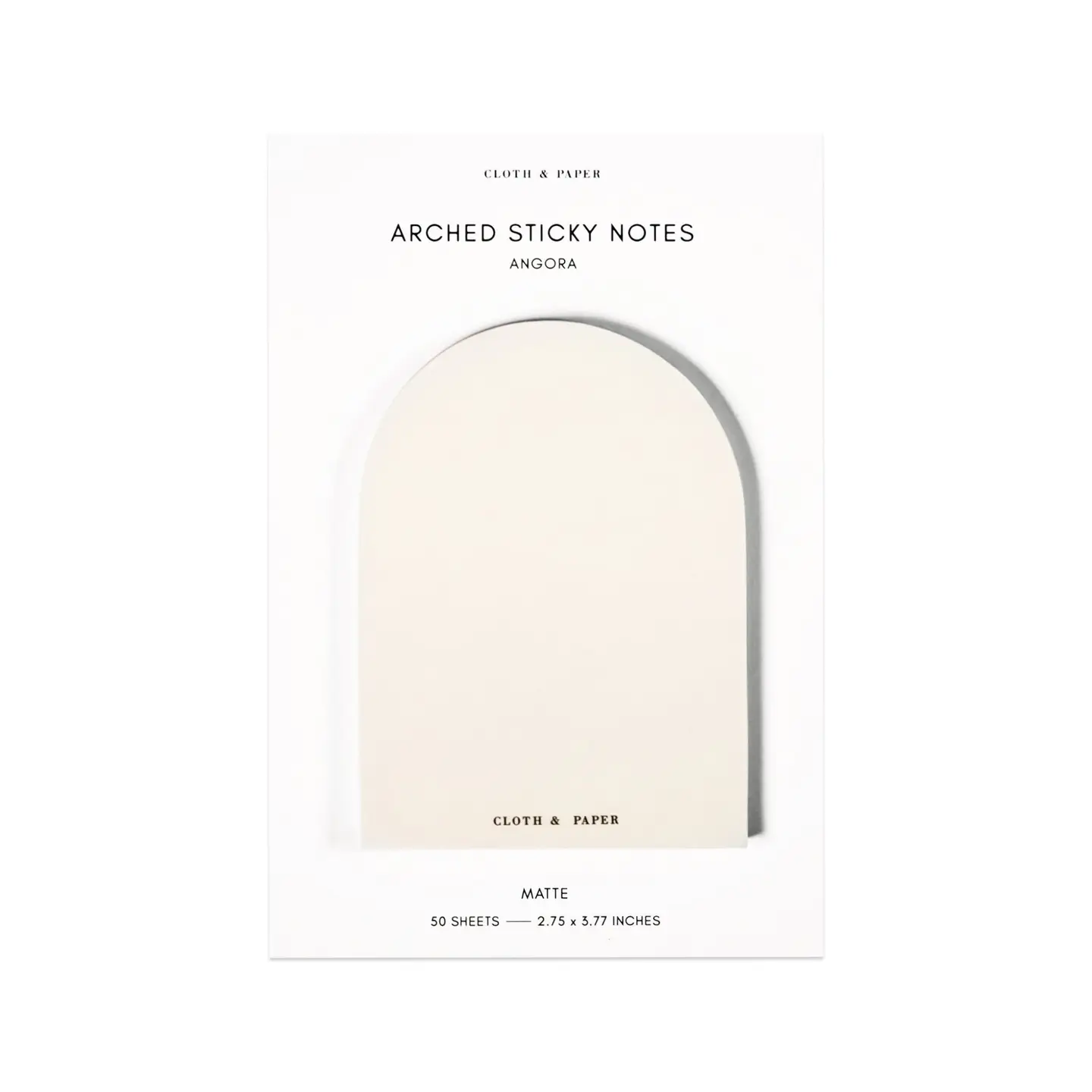 Cloth & Paper Arched Sticky Notes Angora