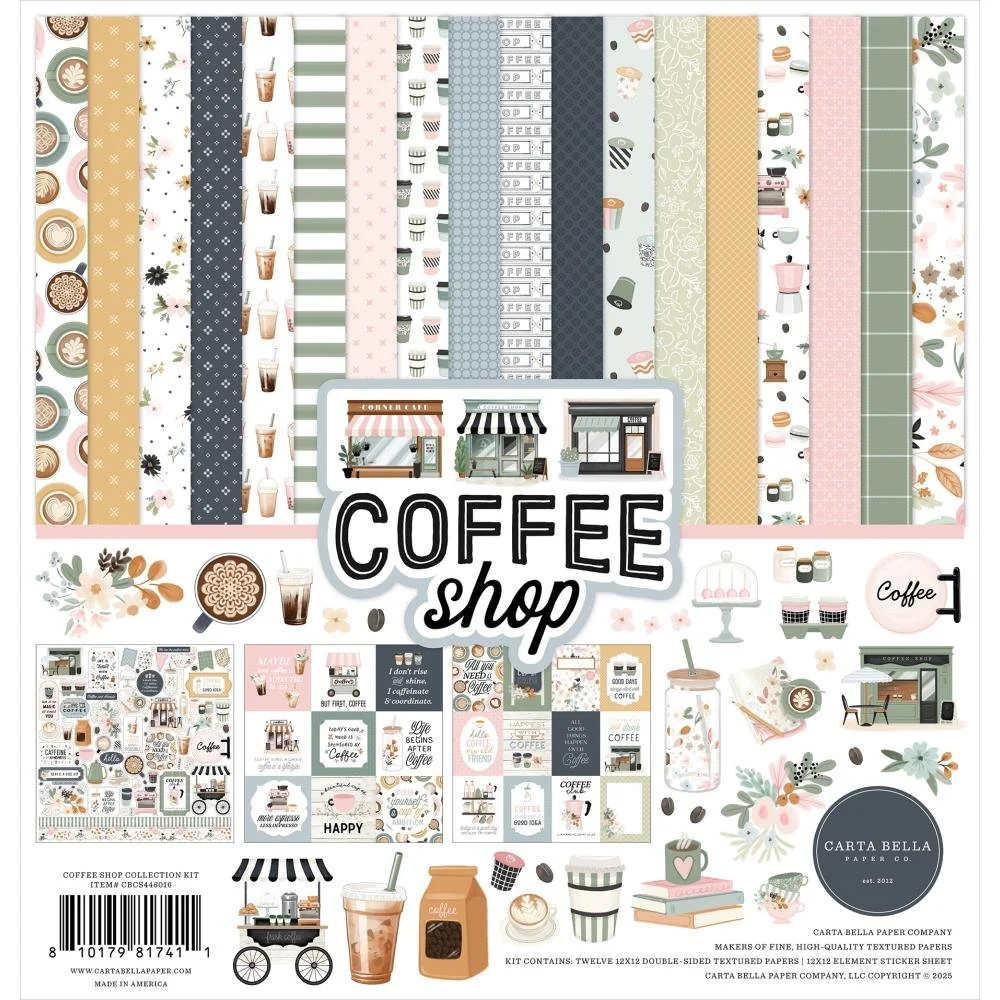 Carta Bella 12" x 12" Collection Kit Coffee Shop