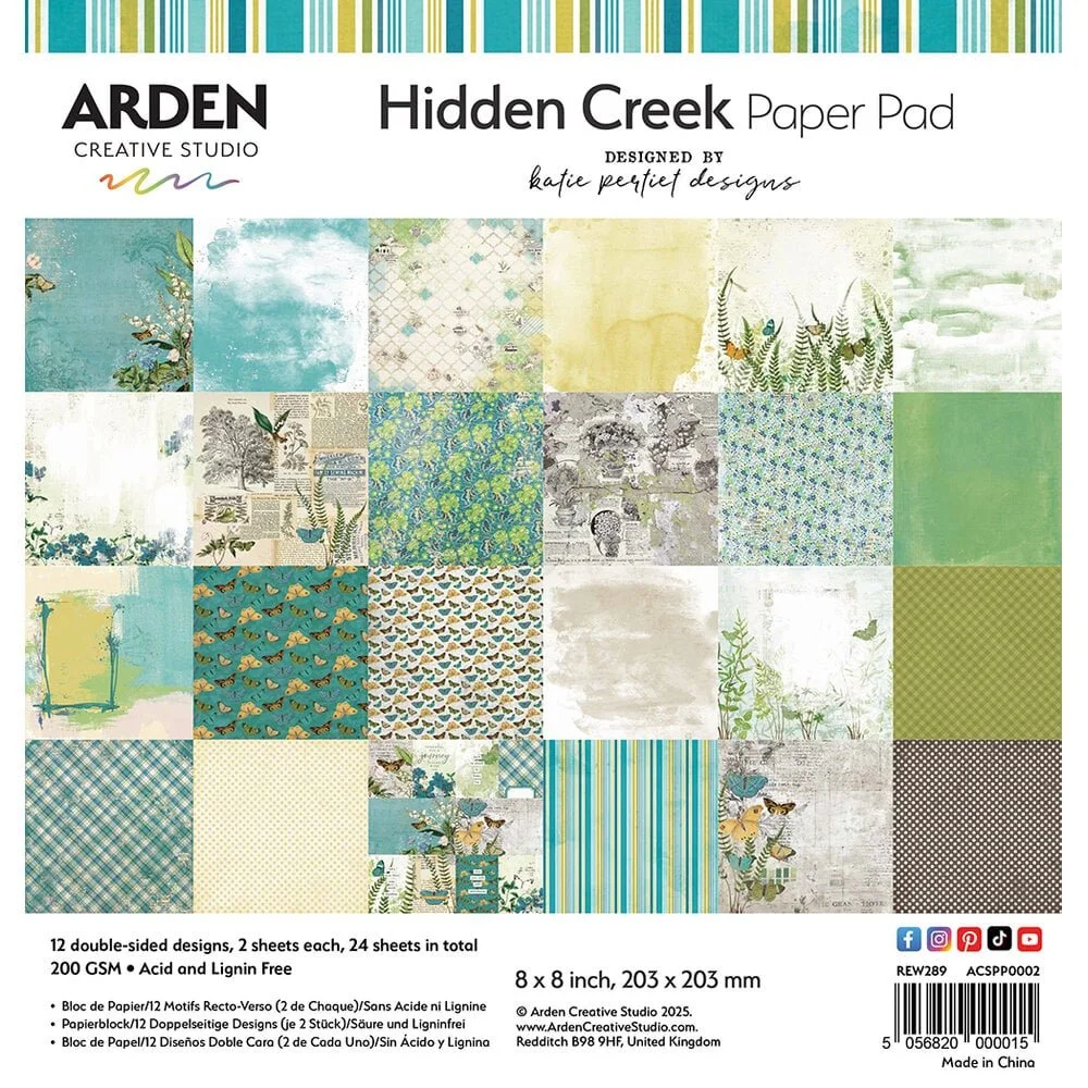 Arden Creative Studio Katie Pertiet Hidden Creek 8" x 8" Paper Pad
