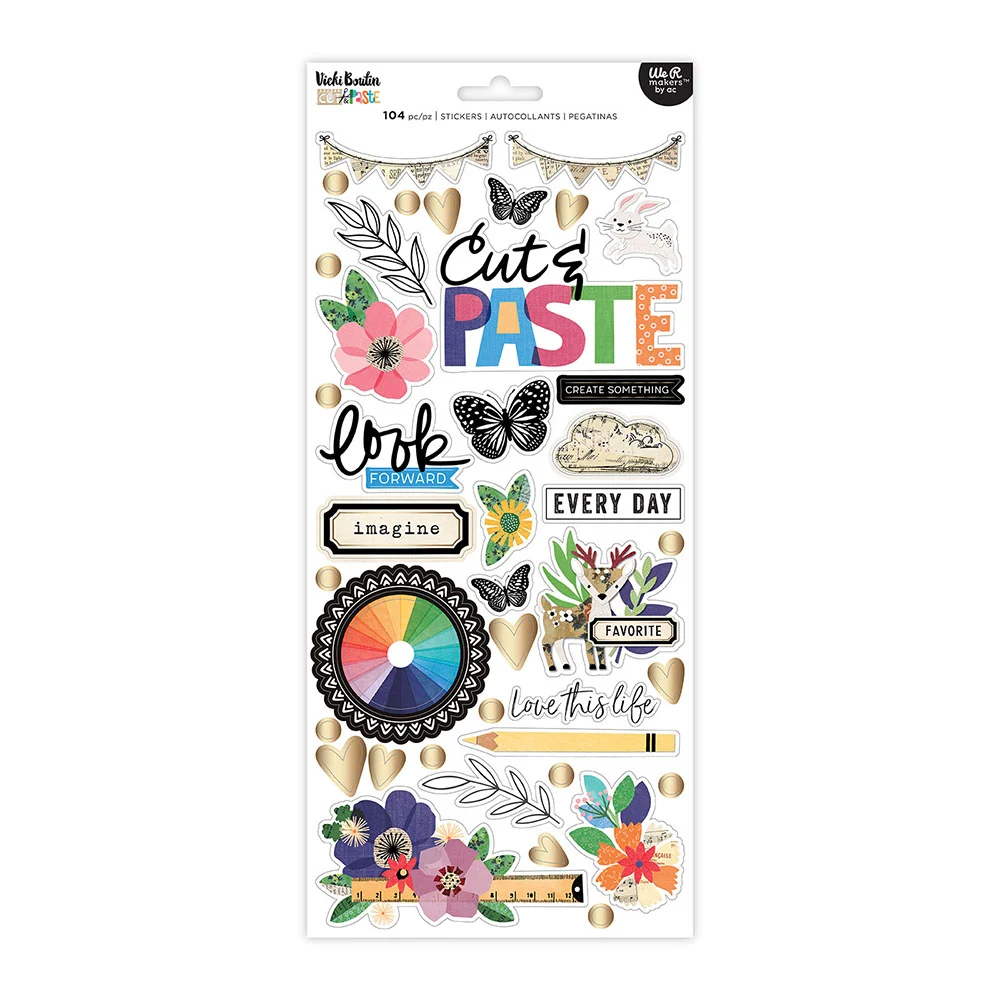 Vicki Boutin Cut & Paste 6" x 12" Stickers