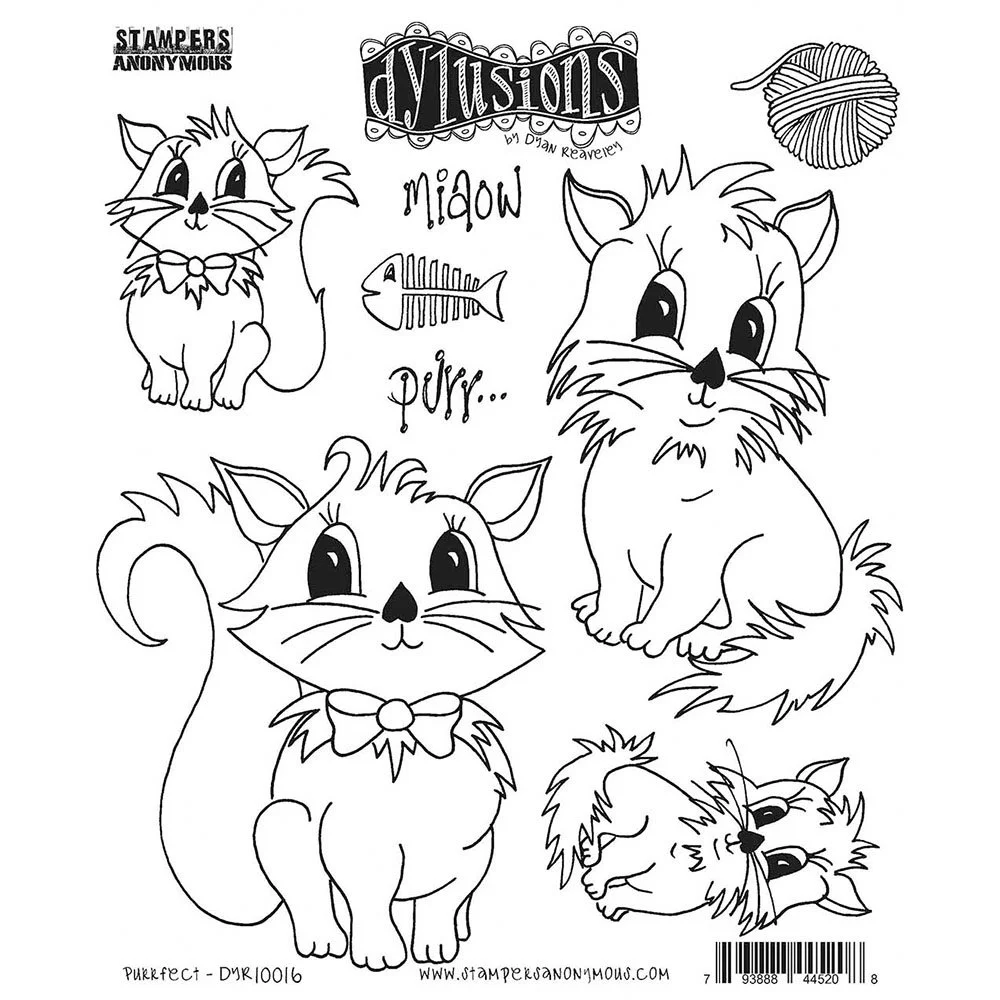 Dylusions Cling Stamps Purrfect