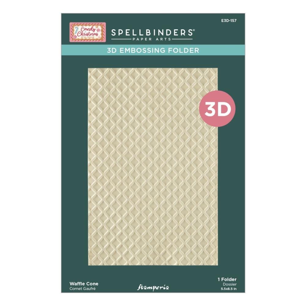 Spellbinders 3D Embossing Folder Waffle Cone
