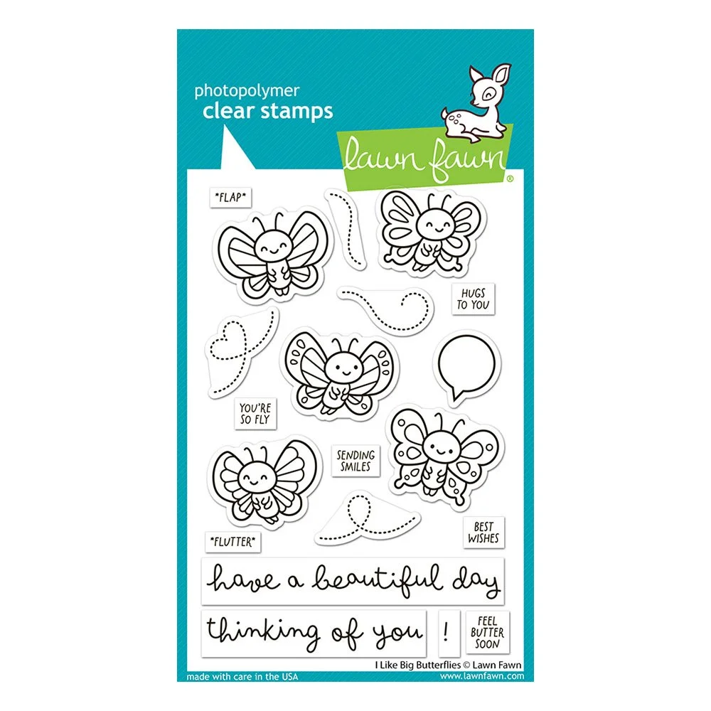 Lawn Fawn I Like Big Butterflies Stamp Set