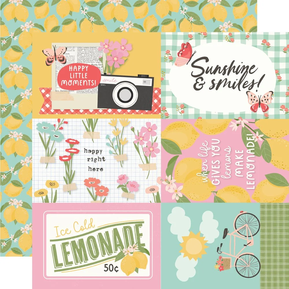 *Pre-Order* Simple Stories Pink Lemonade 12" x 12" Paper 4" x 6" Elements