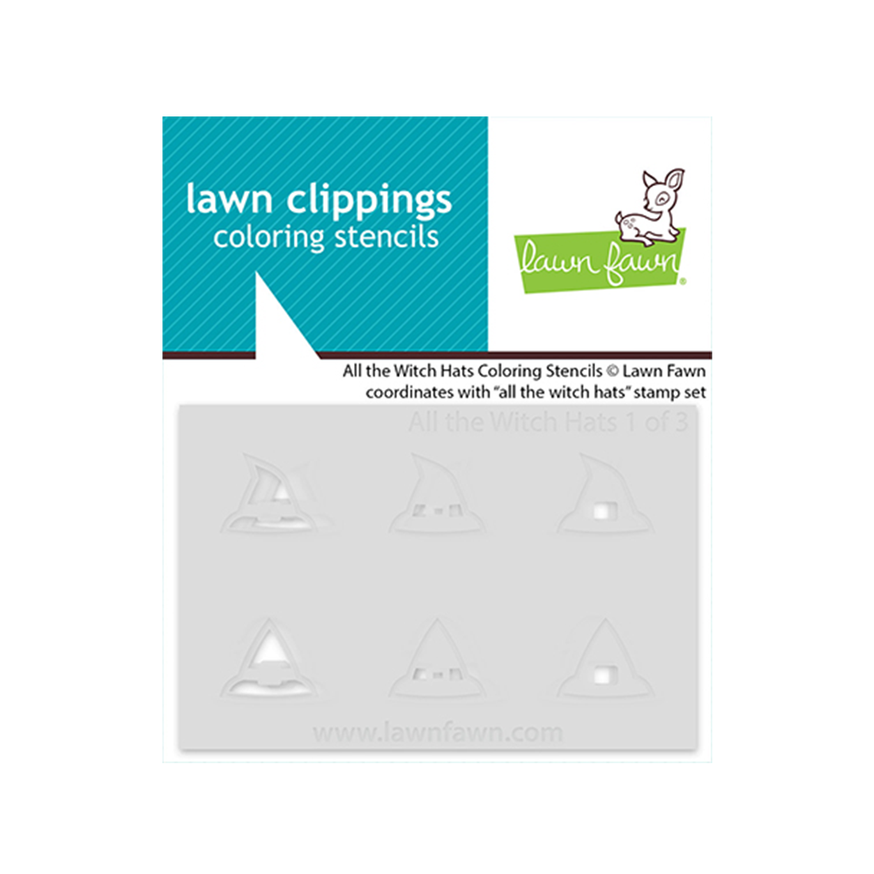Lawn Fawn all the witch hats coloring stencils