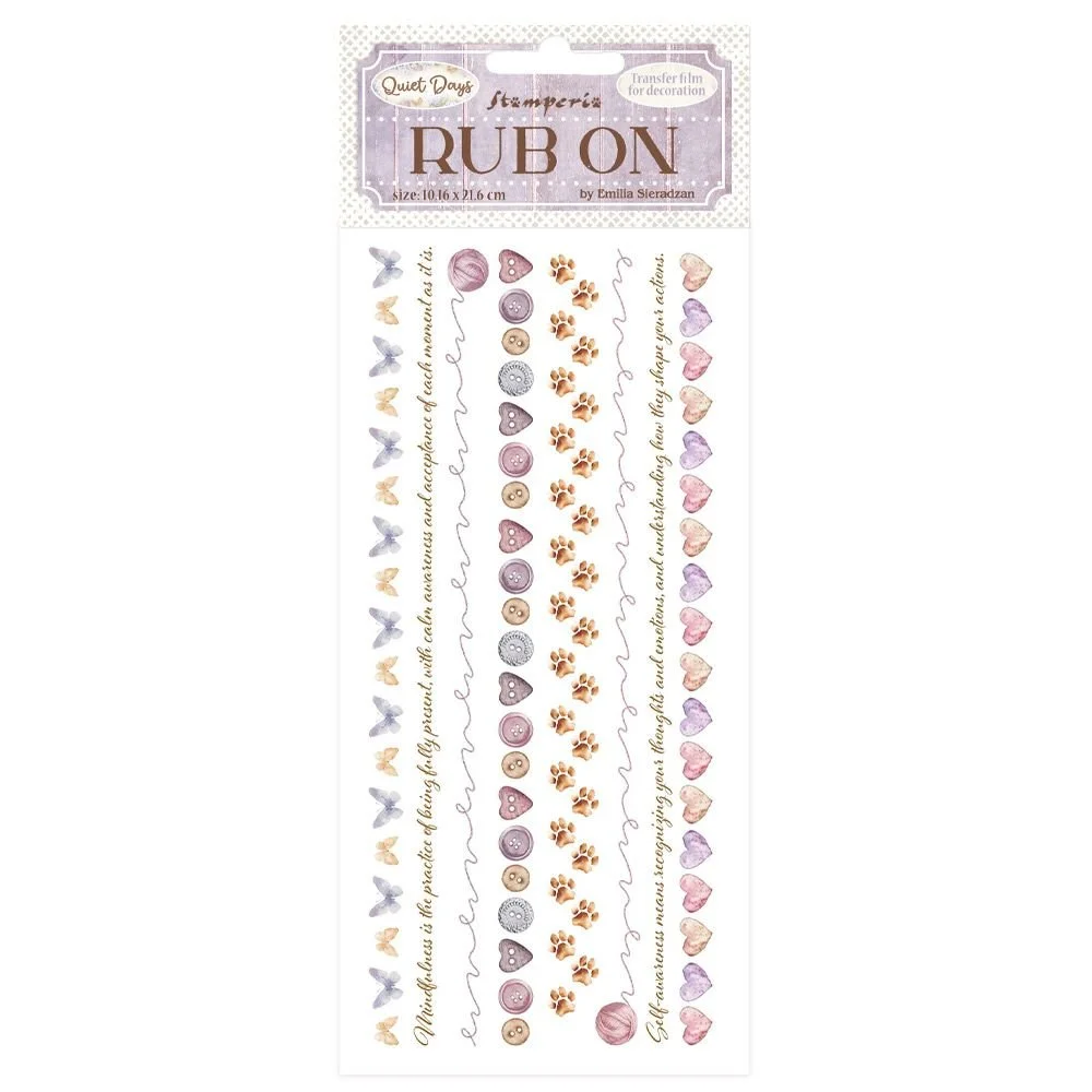 Stamperia Quiet Days Rub On Borders