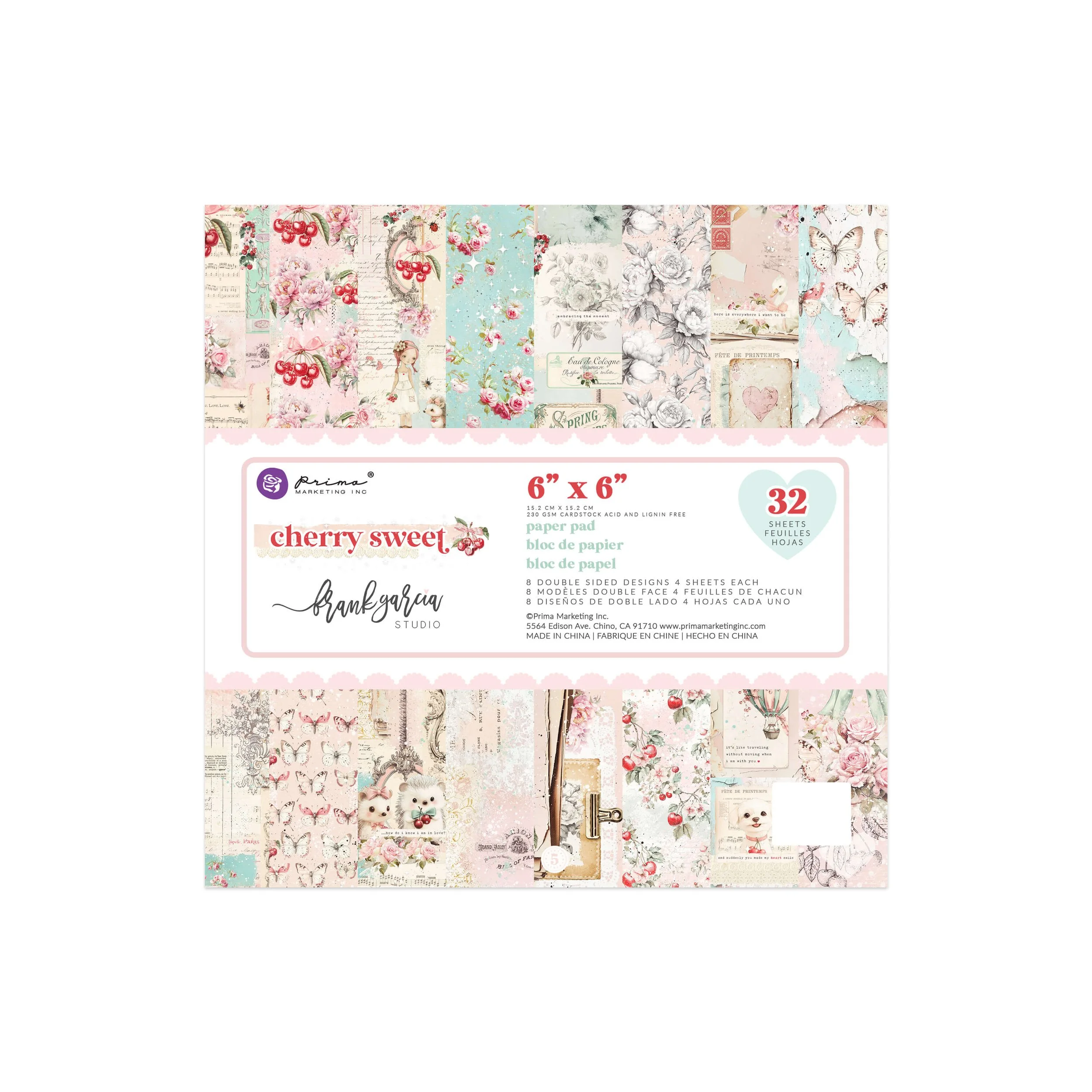 Prima Cherry Sweet Collection by Frank Garcia® 6" x 6" Paper Pad